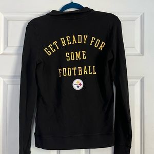 PINK Victoria’s Secret NFL Steelers Quarter Zip “Get Ready For Some Football”